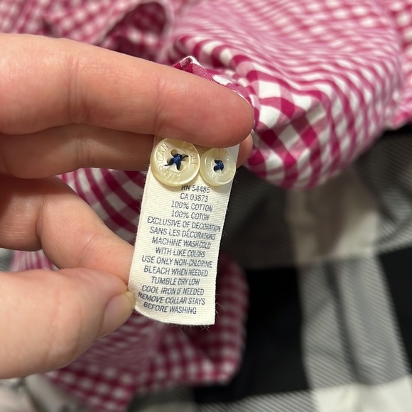 American Eagle Outfitters Vintage Fit Mens XL Plaid Pink/White Button Down - Picture 7 of 7